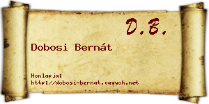 Dobosi Bernát névjegykártya